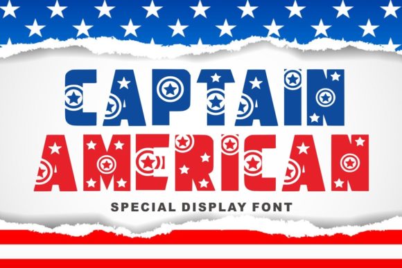 Captain American: A Festive Display Typeface for Editorial Design