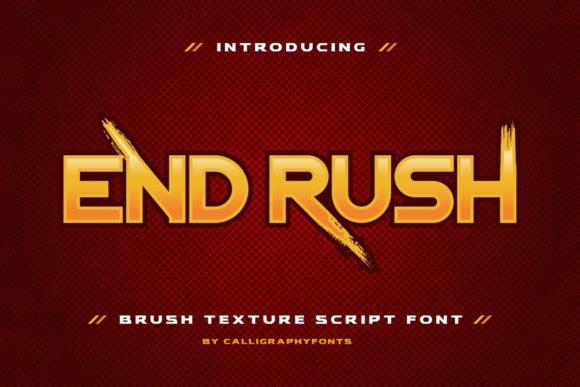 End Rush Typeface: The Ultimate Display Font for Handmade Branding