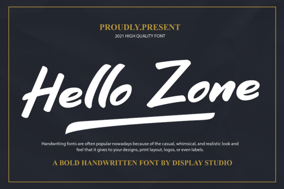 Hello Zone: A Handwritten Font for Bold Editorial Design