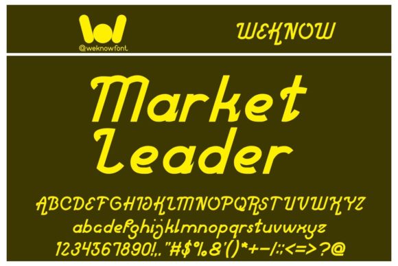 Market Leader: The Modern Display Typeface for Bold Branding