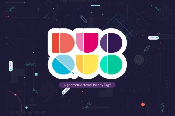 Quo Duo: The Geometric Display Font for Handmade Creators