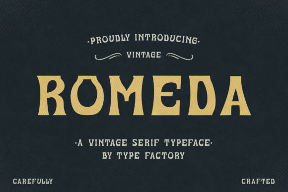Romeda: A Vintage Display Typeface for Modern Web Design