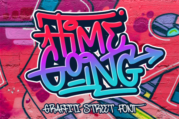 Timegoing: A Graffiti Street Display Font for Bold Branding